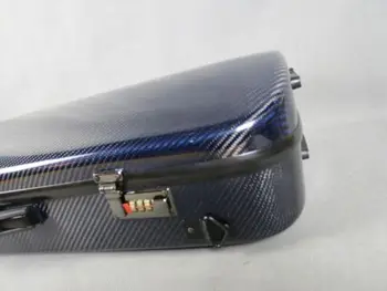 

Good Rare devise blue colour carbon fiber (CIPHER) lock violin case #7471