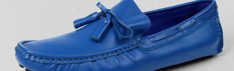 Цвет королевский синий; мягкие повседневные лоферы из натуральной кожи без шнуровки с бахромой для вождения; модные мужские водонепроницаемые мокасины; оранжевые мужские летние туфли; размеры США 6-10