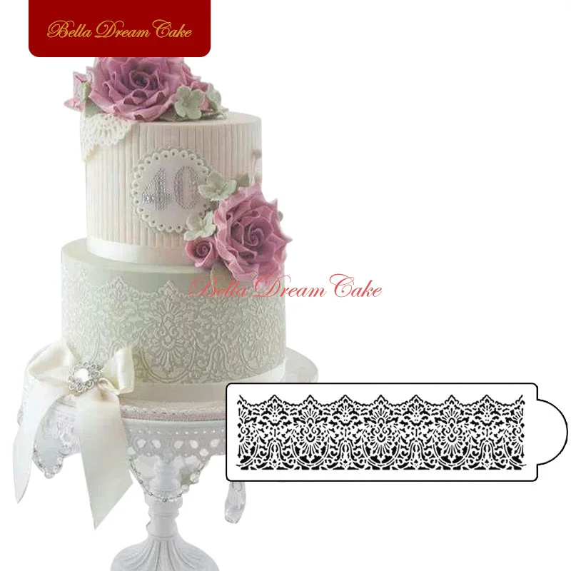 Victorian Lace Cake Stencil Side Wedding Stencil Party ...