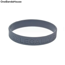 OneBandaHouse, 1 шт., легально слепой силиконовый браслет, медицинский браслет для взрослых, размер
