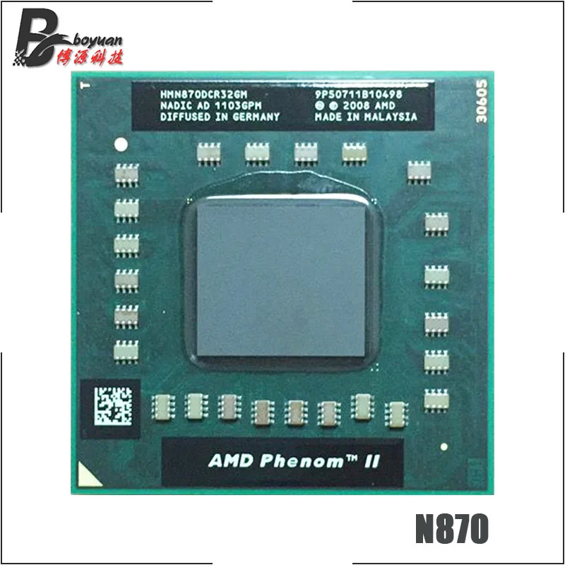 

AMD Phenom II Triple-Core Mobile N870 2.3 GHz Three-Core Three-Thread CPU Processor HMN870DCR32GM Socket S1