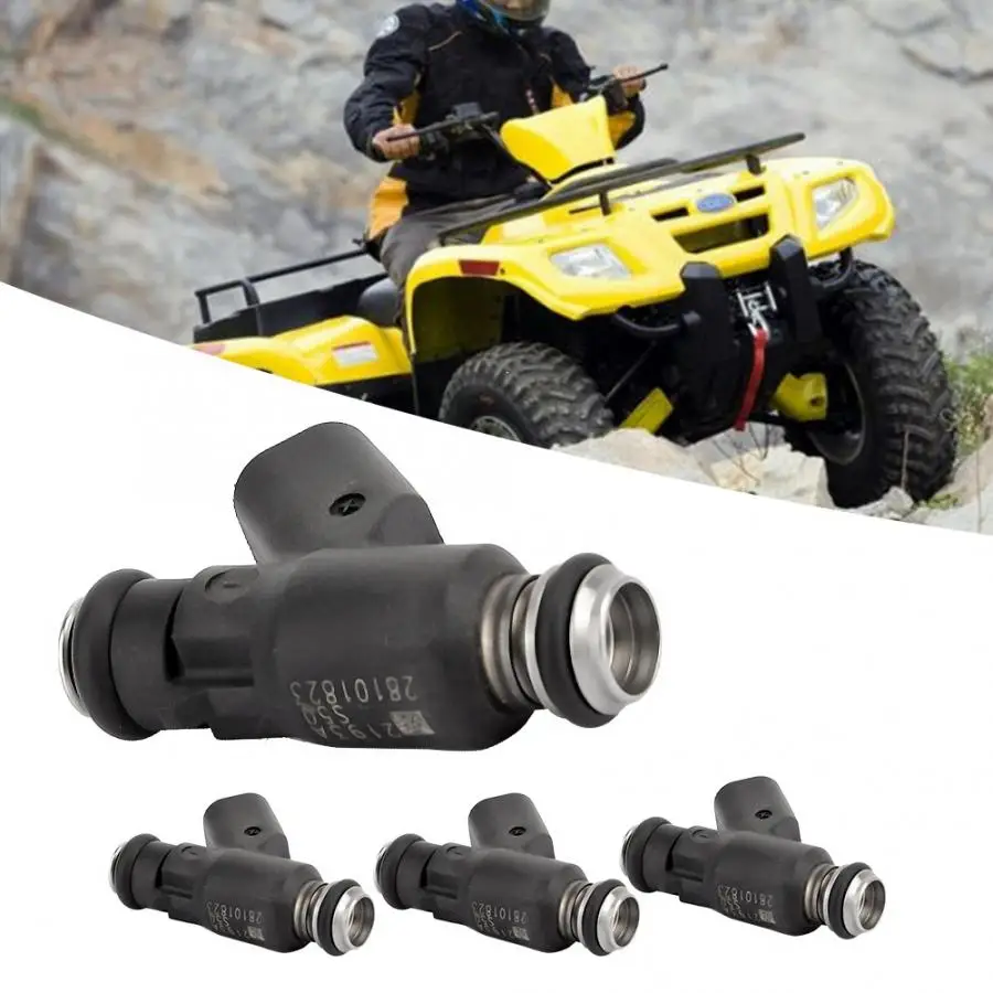 

injector pipe 4pcs Gas Fuel Injector Nozzle Adapter for UTV ATV 400 28101823 Metal injector valve Car Accessories