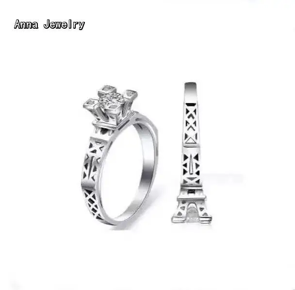 Distinctive Designer Paris Eiffel Tower Rings,Stainless Steel Material