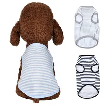 Рубашка для собак, кошек, жилет для питомцев, весна и лето, дышащая, Классическая, в полоску, тонкая одежда для собак, летняя одежда, футболка для собаки