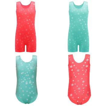 

Girls Orang Dance Ballet Costumes Sleeveless Biketard Girls Ballet Dancewear Gymnastic Leotards Performance Dancesuit Headband