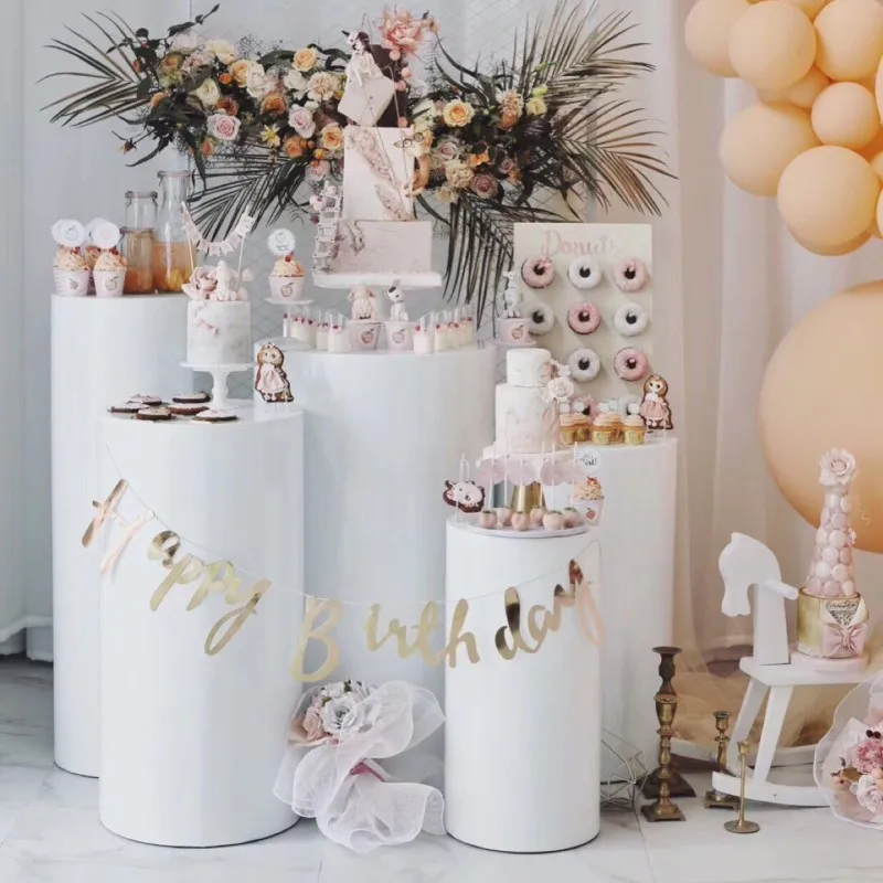  grand event backdrops stage props flower cake dessert display metal rack wedding Christmas cylinder