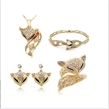 Модный комплект аксессуаров mohini fox, женское ожерелье/серьги/кольца/браслет mohini, красивый комплект ювелирных изделий с кристаллами