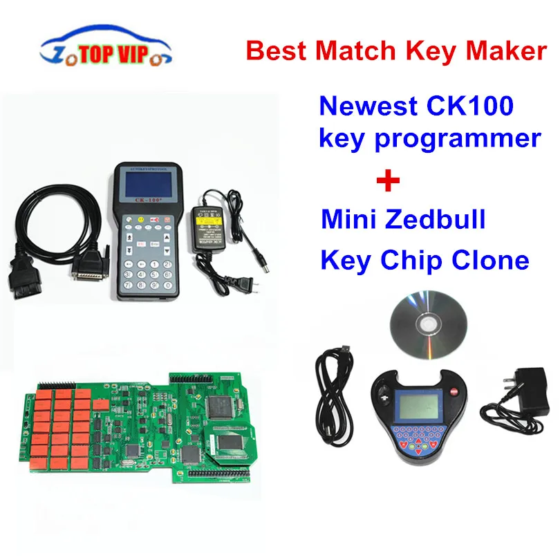 Лучшая цена авто ключ программист CK100 V99.99 + Мини ZedBull V508 поддержка многоязычный