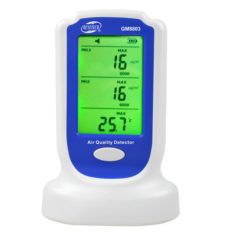 Air Quality Detector GM8803 Digital Gas Analyzer Tester Meter Rechargeable PM2.5 PM10 Air