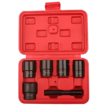 

6-Piece Nut Bolt Extractor 17Mm-31/32 Sleeve Extractor Locking Wheel Nut Removers Damaged Rounded Bolt Hand Operated Tools