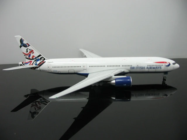 

Rare GEM 1:400 British Airways 777-200 Canada G-VIIN Model Diecasts Alloy Collection Model