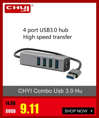 CHYI 4 порта Usb 3,0 концентратор 4 в 1 мульти порт Usb3.0 концентраторы вцв разветвитель с AU/EU/UK/US адаптер питания 5 Гбит/с Combo PC Аксессуары