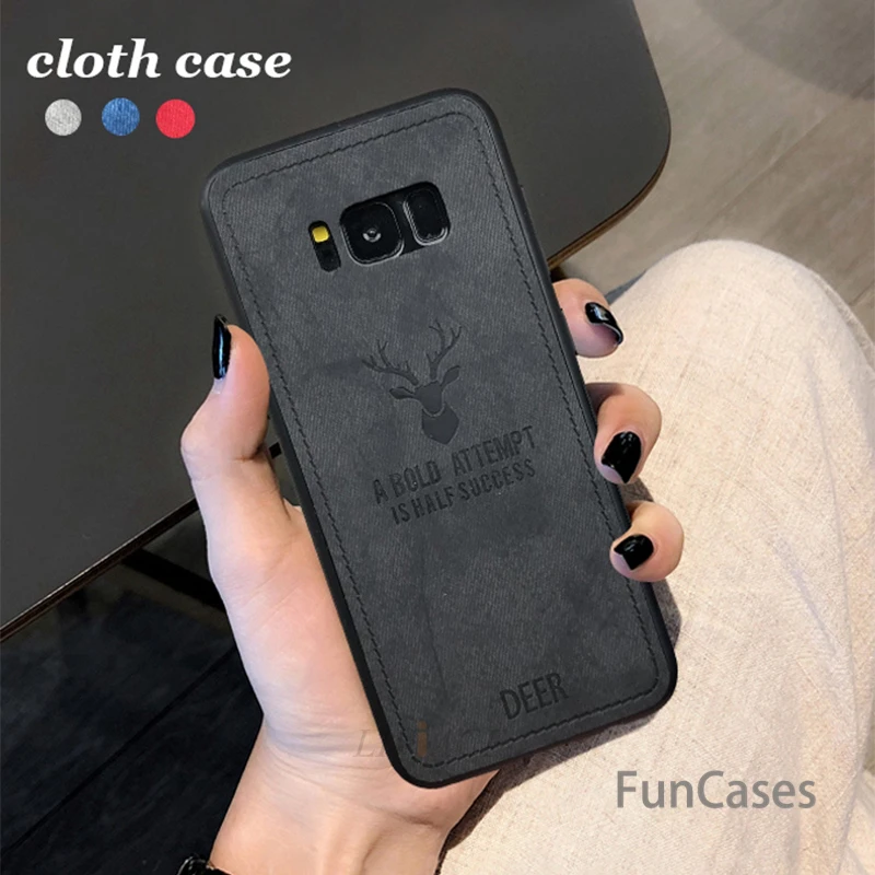 Олень ткань чехол для телефона на samsung galaxy s10 plus s7 edge s8 s9 plus/note 8 9 Ретро-ткань