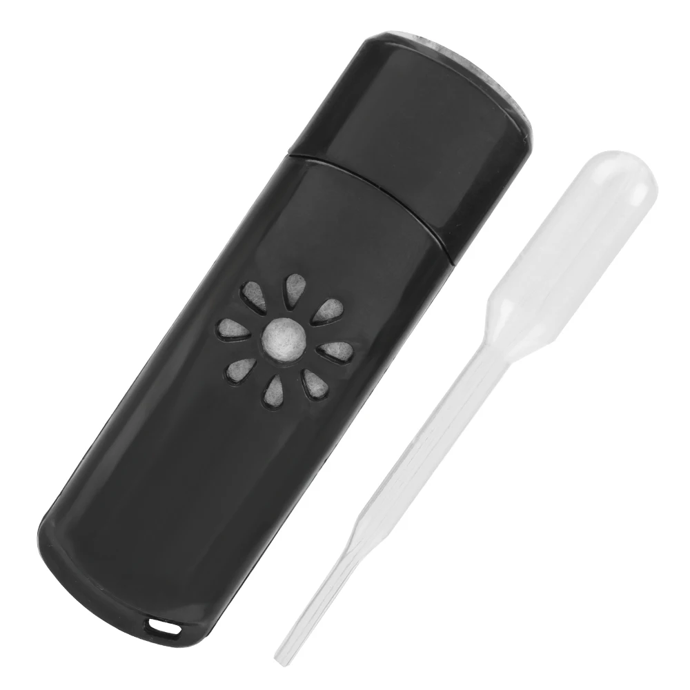 USB светодиодный автомобильный Ароматерапевтический диффузор, мини увлажнитель с ароматом эфирных масел, без эфирных масел, аксессуары для интерьера, освежитель воздуха - Название цвета: Черный