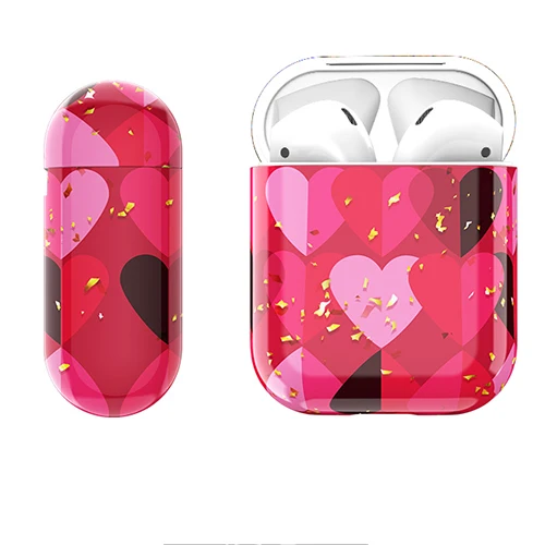 style G Модный жесткий чехол из поликарбоната с кристаллами для APPLE Airpods 1 2 Чехол прозрачный чехол милый мультяшный Bluetooth чехол для гарнитуры наушников коробка - Цвет: style G