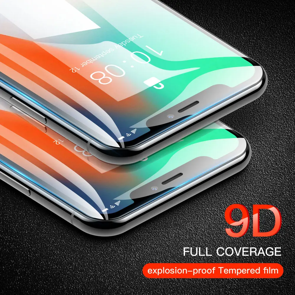 9D Защитное стекло для iPhone 7 Plus X 64 ГБ 10 стекло для IPhone 6S 8 XR XS MAX Защита экрана для iPhone 7 8 закаленное стекло