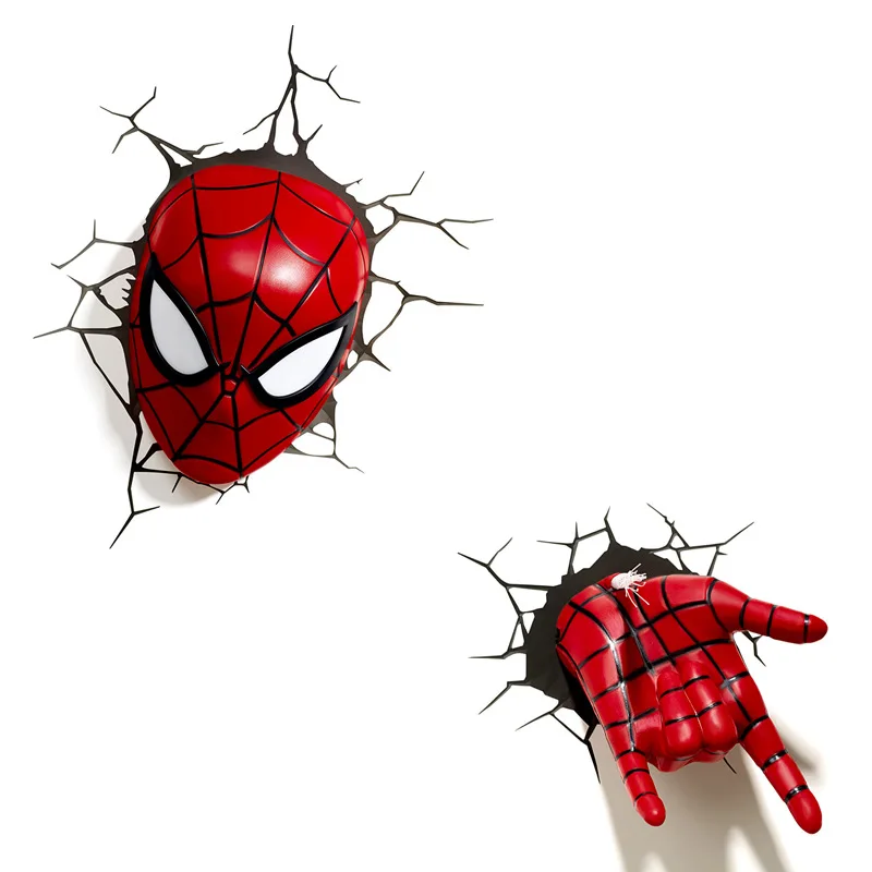  Firya Marvel Avengers Captain America Iron Man LED Bedroom Living Room 3D Creative Wall Lamp Decora - 4000027026919