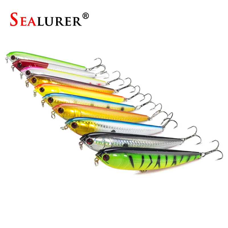 Buy Sealurer Brand 10PCS Topwater Pencil Lure Fishing Bait 12mm 22g Artificial