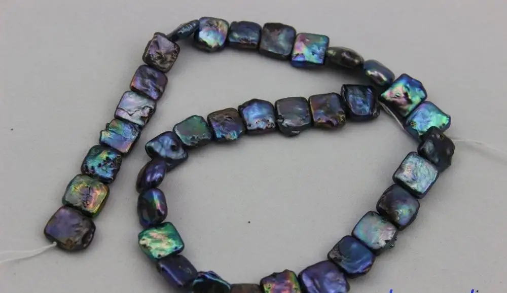 

fresh water pearl necklace DIY Material black box 11mm 15