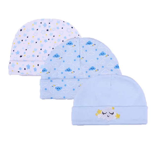 Детская Унисекс горячая Распродажа детские шапки 3-pack для мальчиков девочек Новорожденные девочки-мальчики шапки для младенцев 0-3 месяцев - Цвет: HP3009