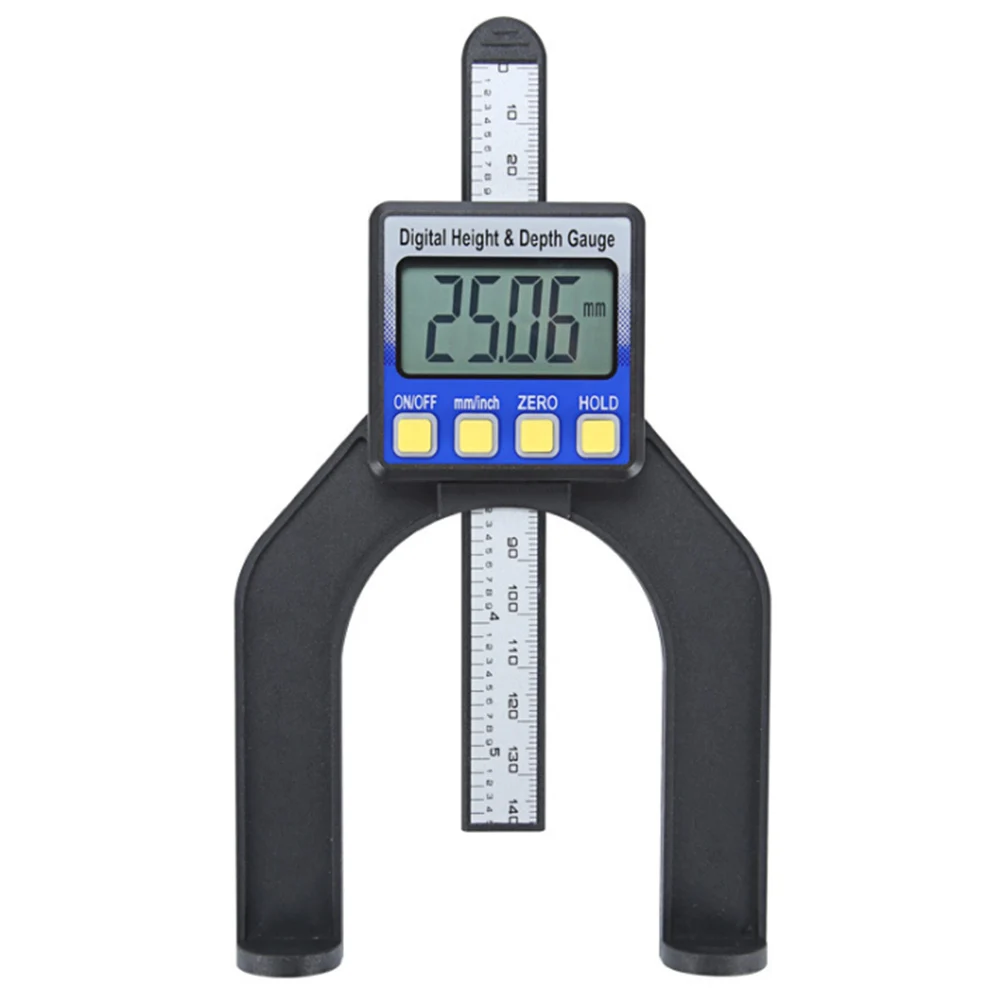 

Woodworking Digital Depth Gauge 50mm LCD Height Gauges Calipers With Magnetic Feet For Router Tables Measuring Tools 1pc