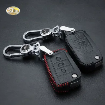 

SNCN genuine leather key case bag for Skoda Octavia A5 A7 Superb Rapid Fabia Key Ring Keychains key cover