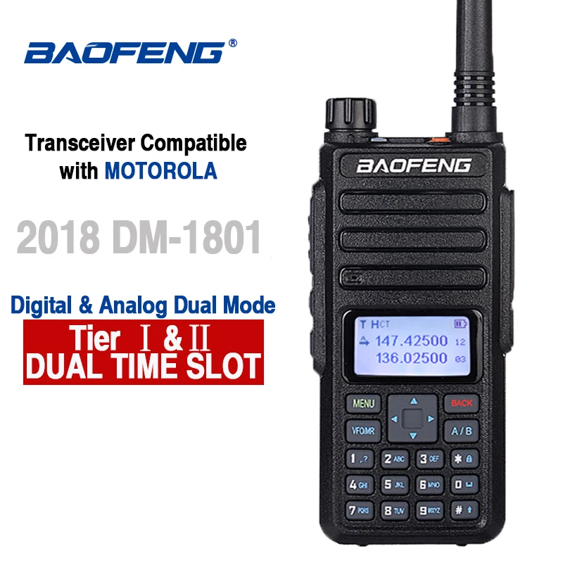 

Baofeng DM-1801 DMR Radio Dual Band Walkie Talkie Tier I Tier II Dual Time Slot Uhf Vhf Digital Analog Radio Comunicador Station