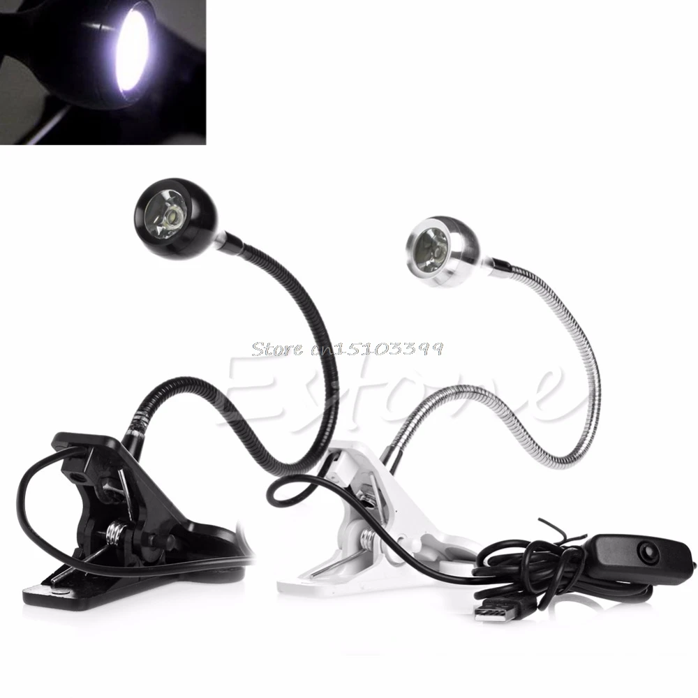 Luz de leitura Clipe Fan USB Flexível 3 Luzes LED Lâmpada de Mesa com Clip para PC Portátil Preto Computador Gadgets # G205M # Melhor Qualidade