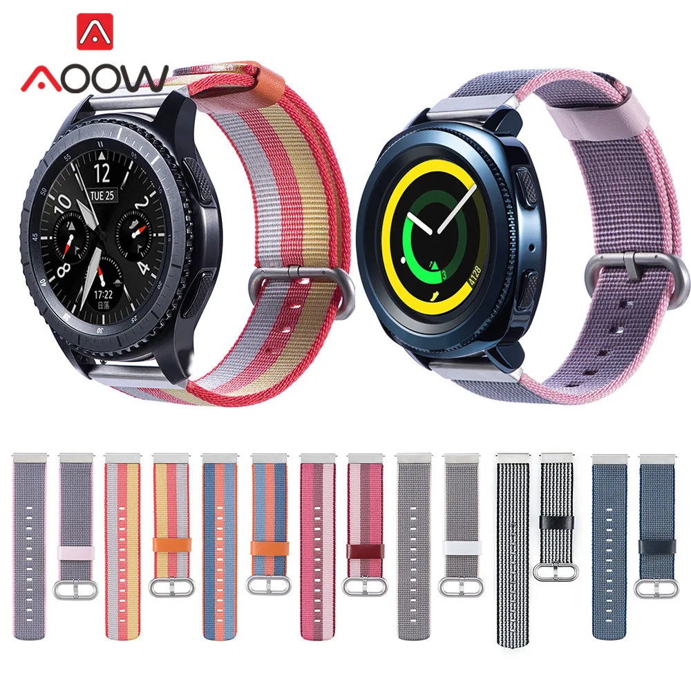 

18mm 20mm 22mm Woven Nylon Watchband for Samsung Galaxy Watch Active 42mm 46mm Huawei GT Magic Huami Amazfit Bracelet Strap Band