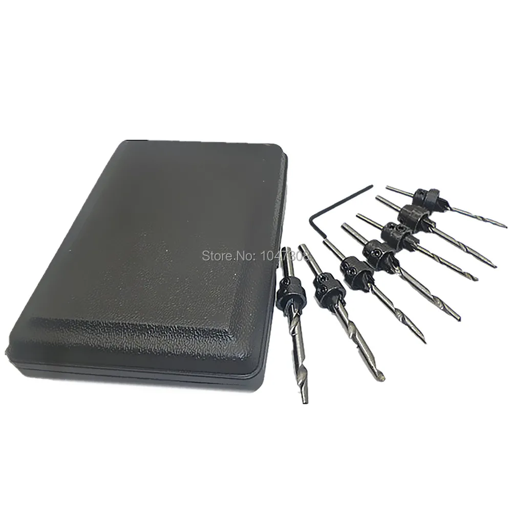 22pcs Wood Screw Tapered Taper Countersink Drill Bit Tapered Taper