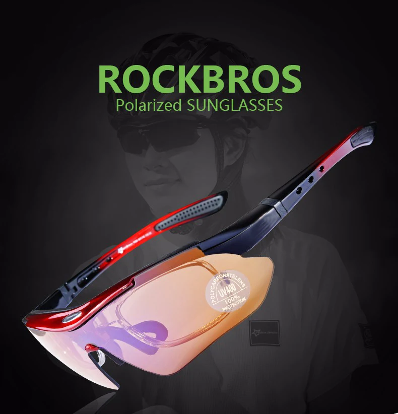 ROCKBROS поляризационные походные спортивные очки, очки для бега, очки для близорукости, велосипедные очки, UV400, защищают походные солнцезащитные очки