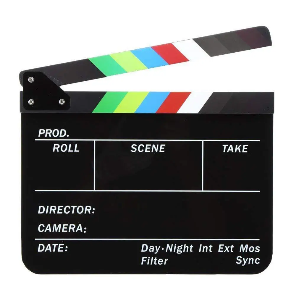 

Acrylic Film Director Clapboard Dry Erase English Letter Movie Clapper Board