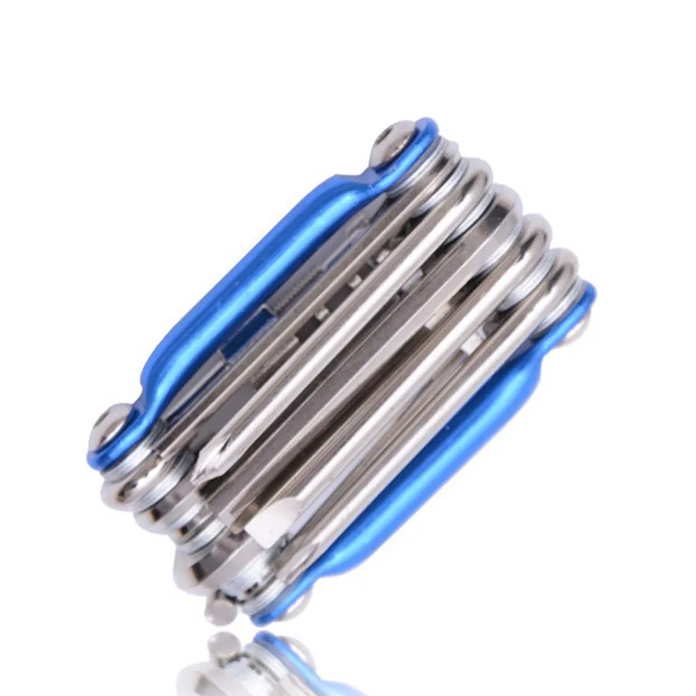 Best 11 In 1 Folding Bicycle Tire Repair Kits Bicycle Wrench Screwdriver Chain Cutter Cycling Tools Set Tools Set Accessories