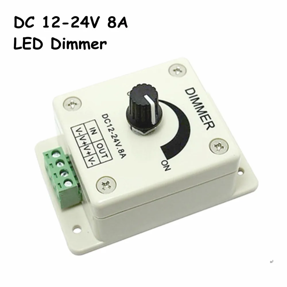 Free Shipping DC12 24V LED Dimmer, Knob operated Control LED Dimmer