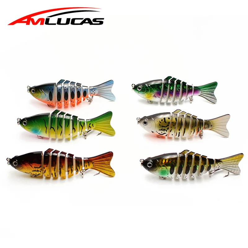Amlucas Качество рыболовные Реалистичная приманка 6 шарнирные разделы Swimbait 10 см 15 9 г