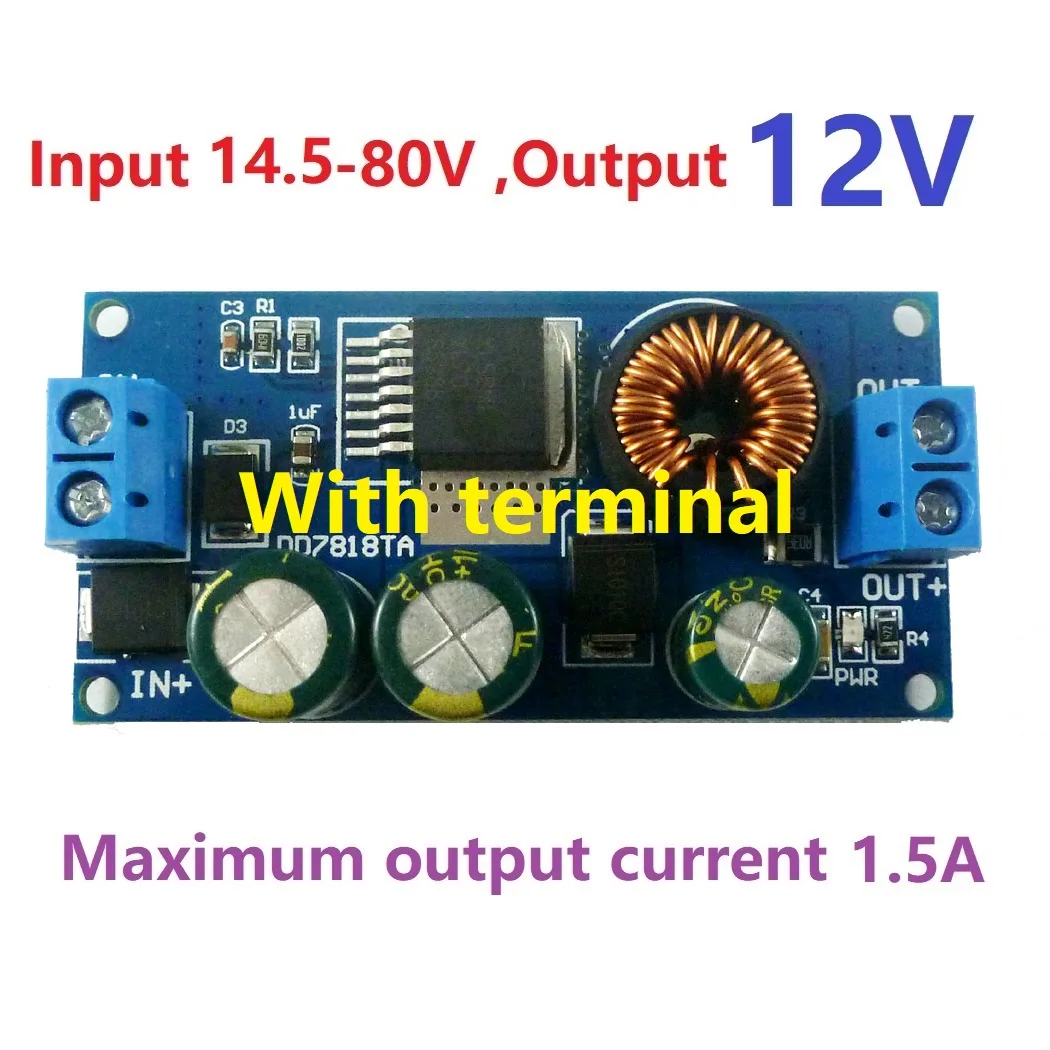 2x 2.1A 8-80 В до 15 в 12 В 9 в 6 в 5 в 3,3 В HV DC-DC преобразователь понижающий модуль питания для электровелосипеда свинцово-кислотные батареи автомобильные солнечные - Цвет: Out12V With terminal