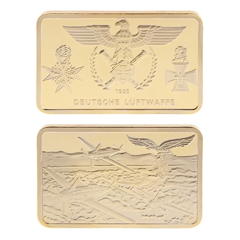Памятная монета Германия бомбардировщик Золотой квадрат художественные подарки для коллекции сувенир