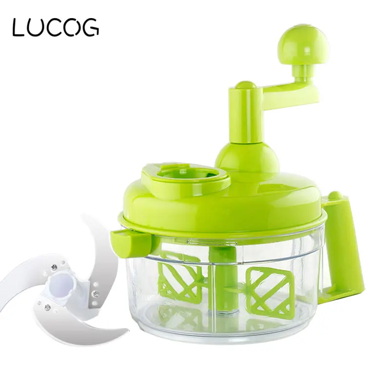 Günstige LUCOG Küche Manuelle Schneiden Maschine Hand gekröpft Fleisch Pfeffer Grinder Gemüse Slicer Maschine mit Edelstahl Klinge