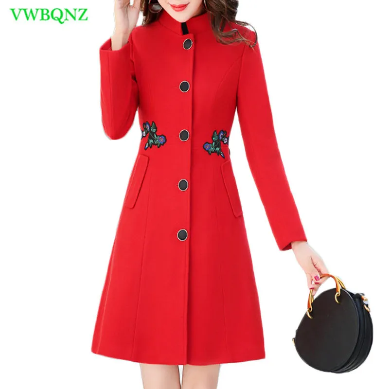 New Autumn Winter Woolen Jacket High quality Women Slim