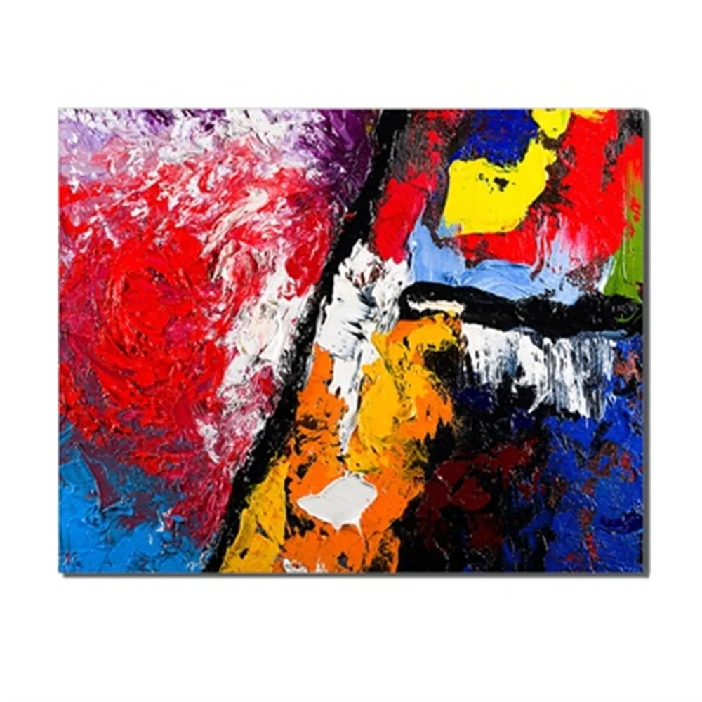 

Frameless Colorful Block Abstract Creative Artwork Decoration Canvas Print Oil Painting Posters Living Room Unique Gifts On Wall