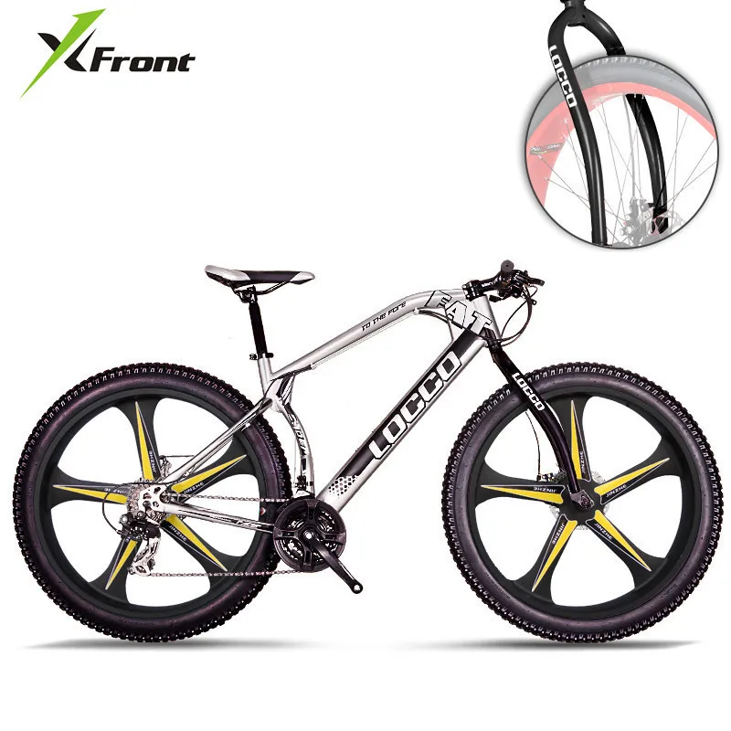 Discount New Brand Mountain Bike 3.0 Inch Width Tire Steel Frame 26 Inch Integrally Wheel All Terrain Off-road Snow Beach Sport Bicycle 1