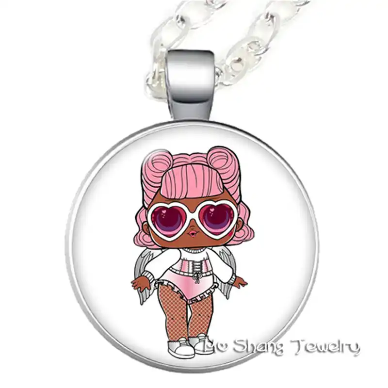 Yanhong ювелирные изделия куклы стекло кулон цепочки и ожерелья дисплей ручной ребенок сюрприз Действие Детская день рождения подарок