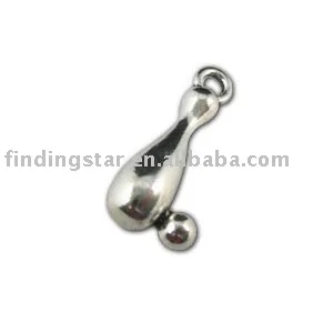 

FREE SHIPPING 200pcs Tibetan silver bowling charm A11159