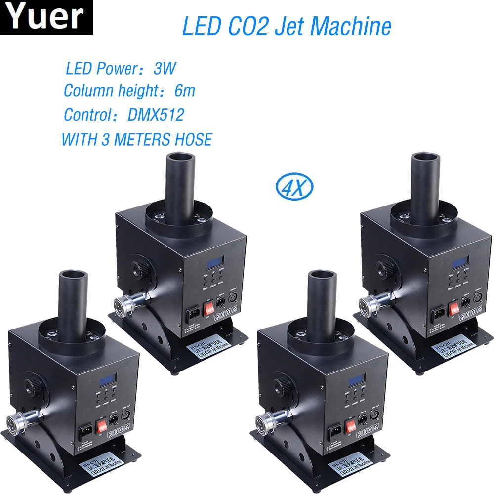 4Pcs/Lot Stage Lighting LED Co2 Jet Machine Gas Effect Dj Equipment 3w DJ Cannon For | Освещение