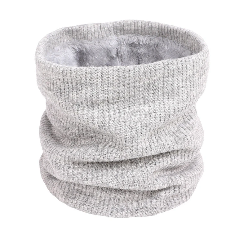 Теплый шарф для шеи, шапка для женщин и мужчин, лыжный зимний теплый флисовый Сноубординг - Цвет: Серый