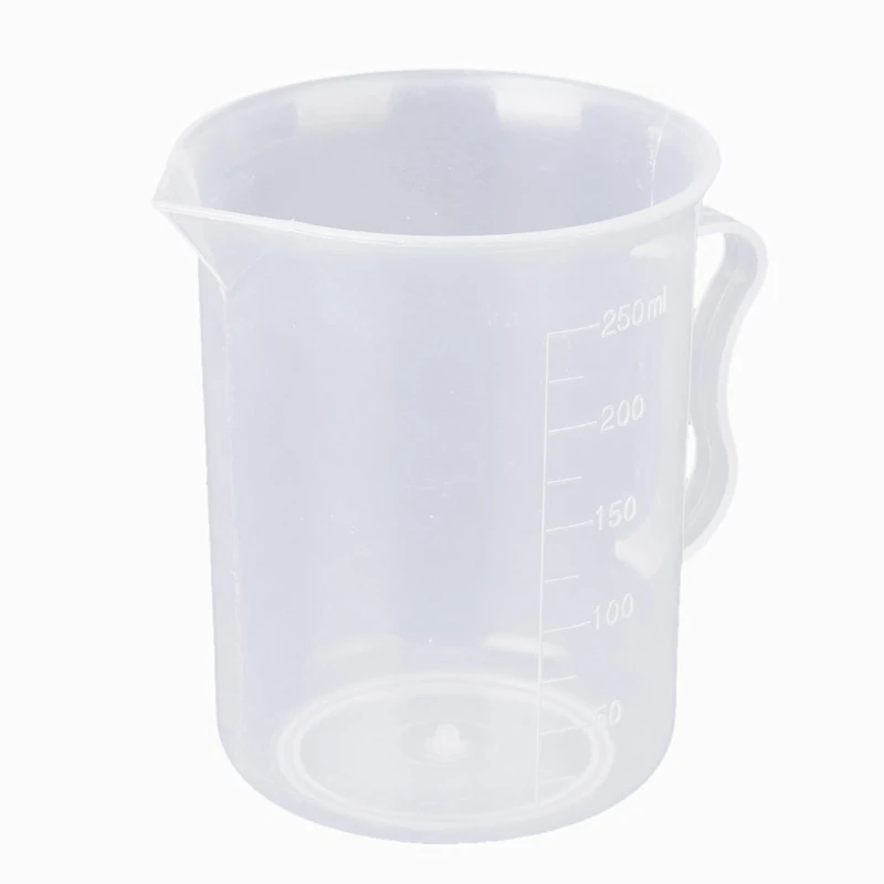

250 ml transparent plastic measuring cup with handle