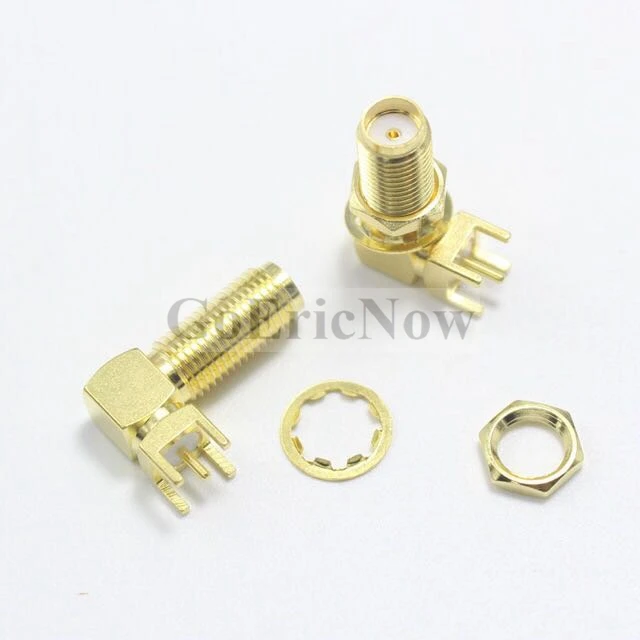 5 pcs RF Coaxial Right Angle SMA Female Thread 17mm Full 23mm Antenna PCB Connector Adapter | Обустройство дома