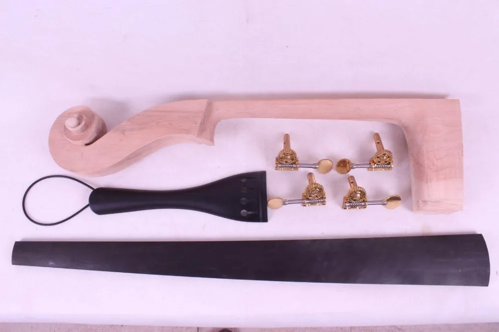 New 1 set Double bass parts,bass neck Fretboard peg tailpiece tail gut