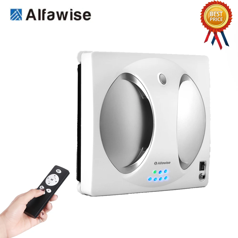Умный пылесос Alfawise для окон с 4 светодиодами вращается на 360 ° дистанционным