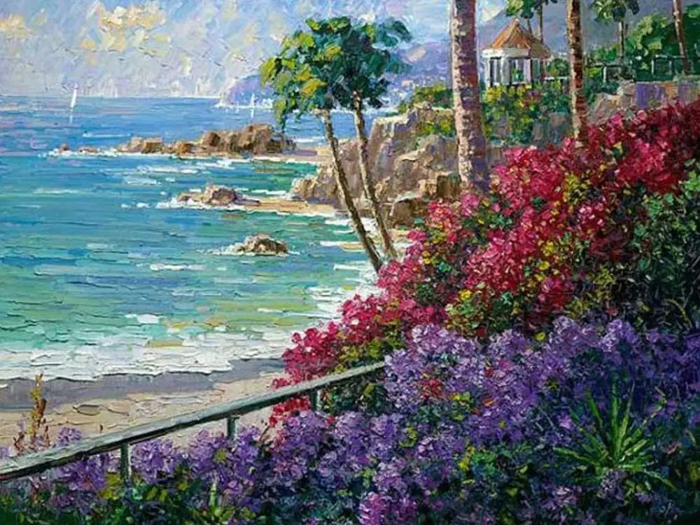 R1302C Алмазная вышивка 5D DIY алмазная живопись наборы для вышивки крестом вышивка морской пейзаж Стразы картина мозаика картина R1302 - Цвет: R1302C